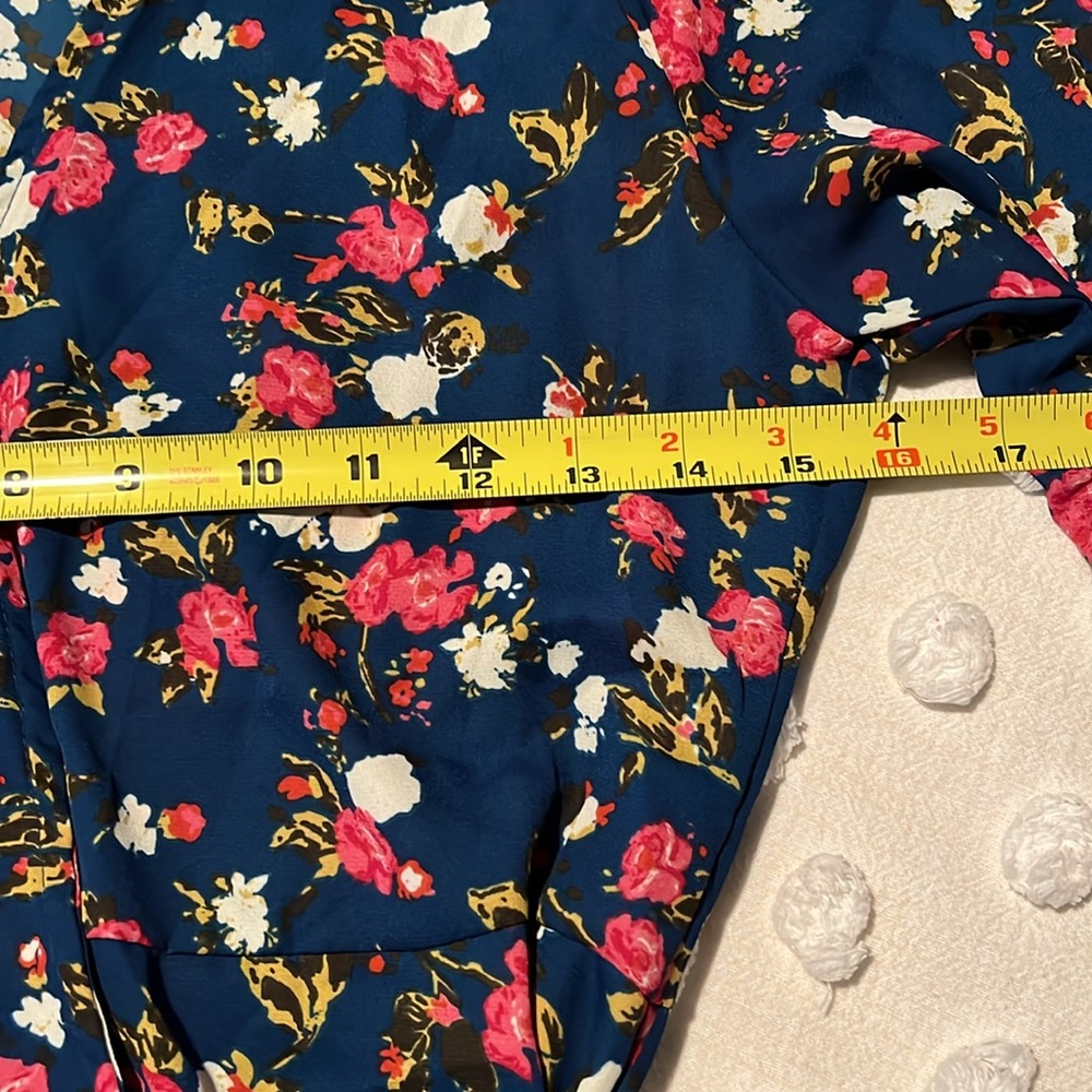 Love Kuza L A dress floral Sz S maxi wrap tie DRESS Dark romance Whimsgoth flowy - Picture 6 of 7